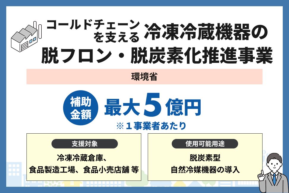 コールドチェーンを支える冷凍冷蔵機器の脱フロン・脱炭素化推進事業