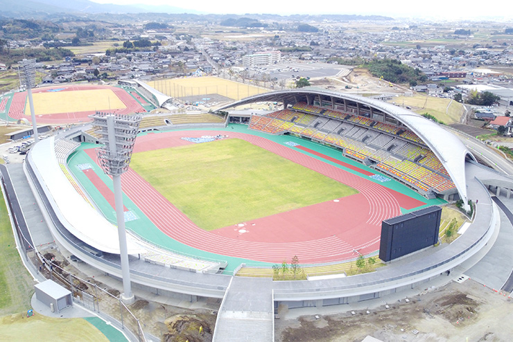 KUROKIRI STADIUM（宮崎県山之口陸上競技場）が供用を開始しました